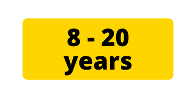 8-20 years button
